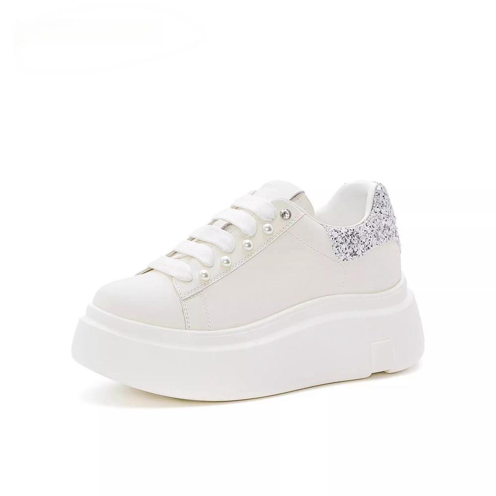 Heightening Little White Shoes Women's New Women's Shoes Autumn Heightening Platform Shoes Children's Sports and Leisure Board Shoes Women