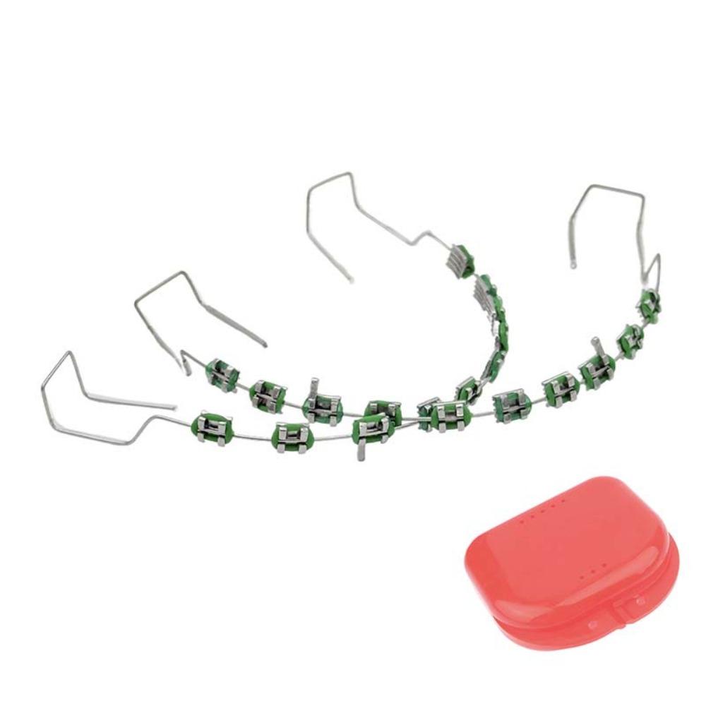 with Box Temporary Tooth Decoration with Metal Wires Metal Bracket Orthodontic Ligature Ties Teeth