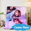 Custom Name Kpop Group Fashion Blanket bed sofa Blanket Flannel Blanket for Camping, Hiking, Picnic Essentials,gift for Fan family