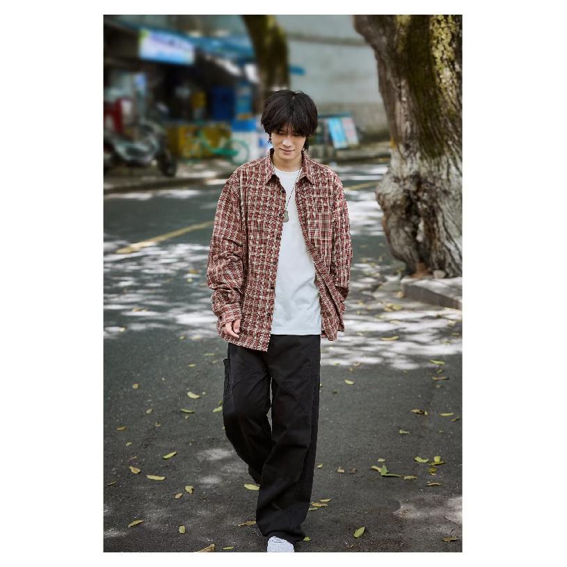 2024 Letter Long Sleeve Shirt Japanese Hong Kong Style Ins Loose Shirt Boys Summer Trendy Versatile Casual Coat