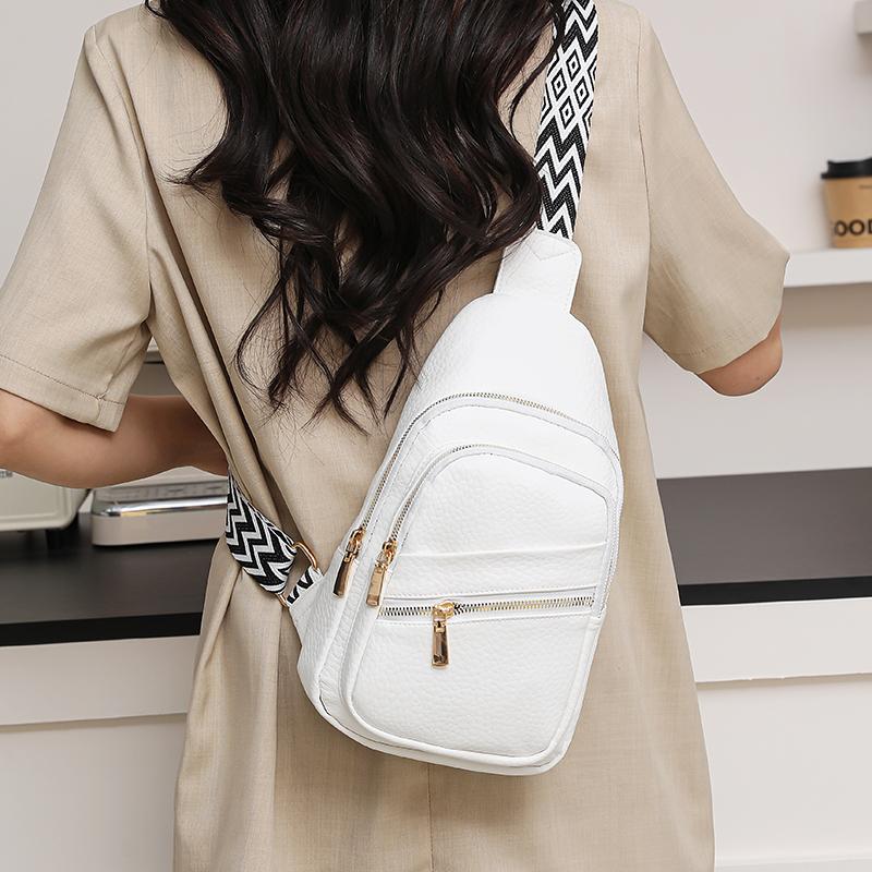 ПУ грудная сумка большой вместимости ретро женская сумка через плечо