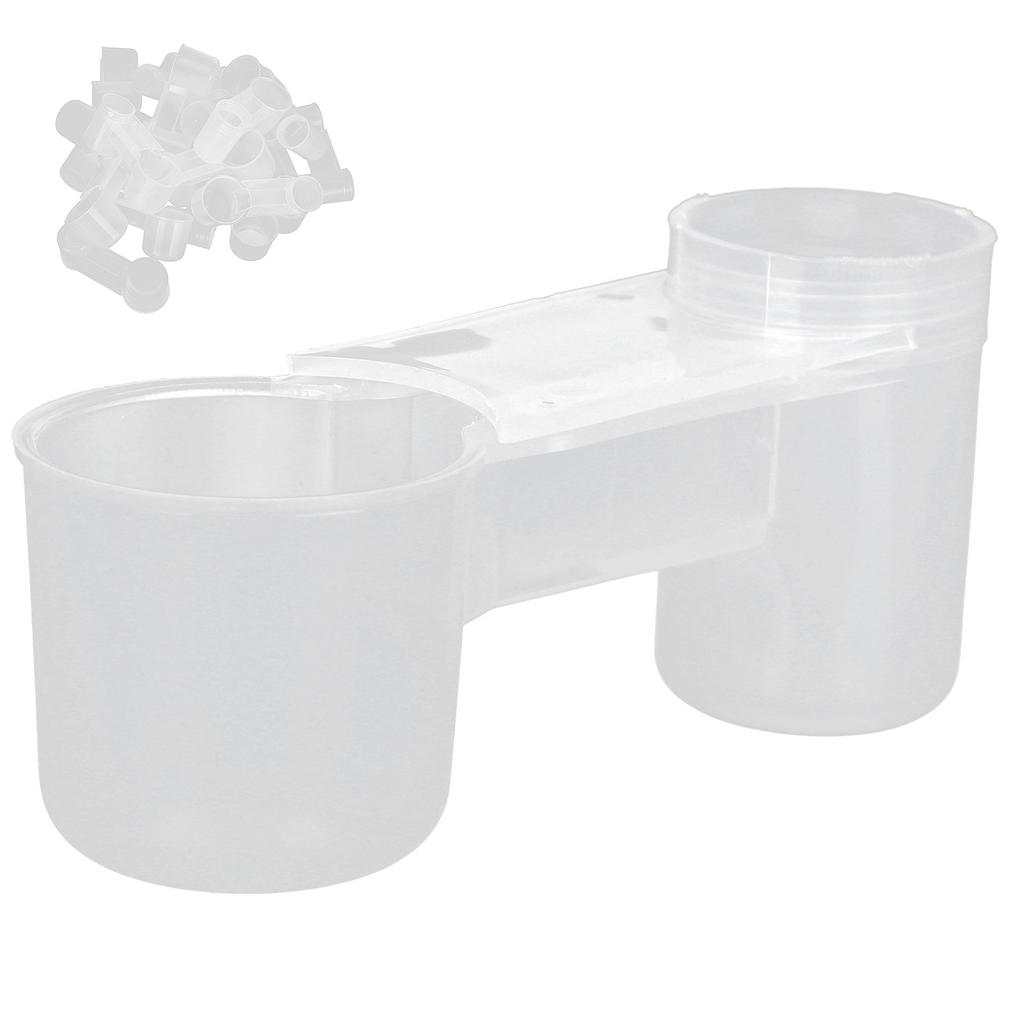 20Pcs Pet Bird Double Mouth Drinking Water Deflector Automatic Drink Water for Parrot