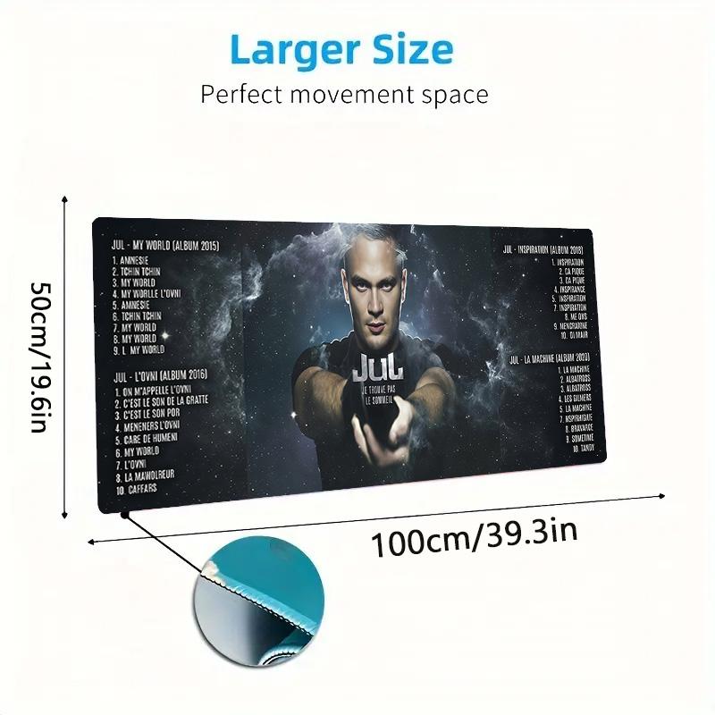 JUL Album Covers Lace Solid Color Mouse Pad Large Gaming Table Cushion Non-slip Laptop Tablet Big Mousepad XXL Mat Mini PC Playmat With Lock edge