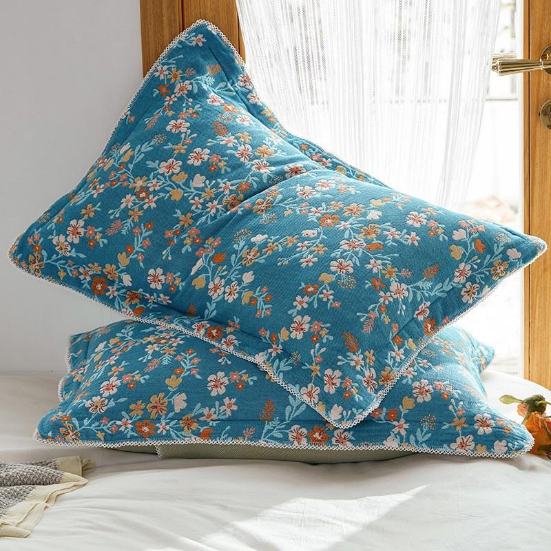 2 шт. 100% марля хлопок супер мягкая наволочка 50x75 см дышащая наволочка для пар декоративное постельное белье спальня домашнее использование