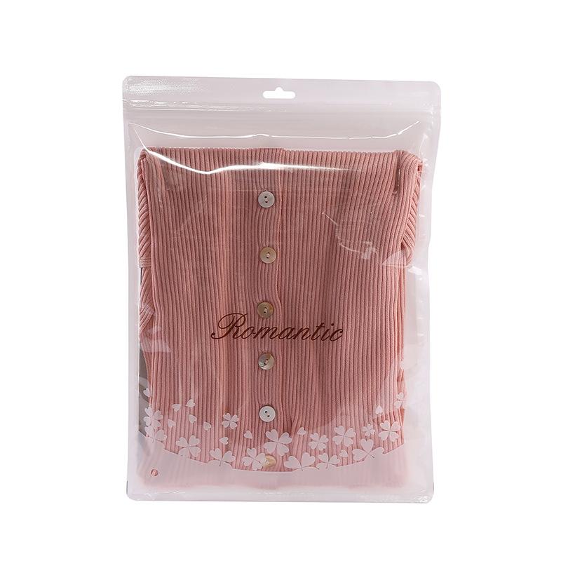 Three-Side Sealing Universal High Permeability Pajamas Short Sleeve Packaging Zipper Bag Spot Leggings Clothing Socks Shoes