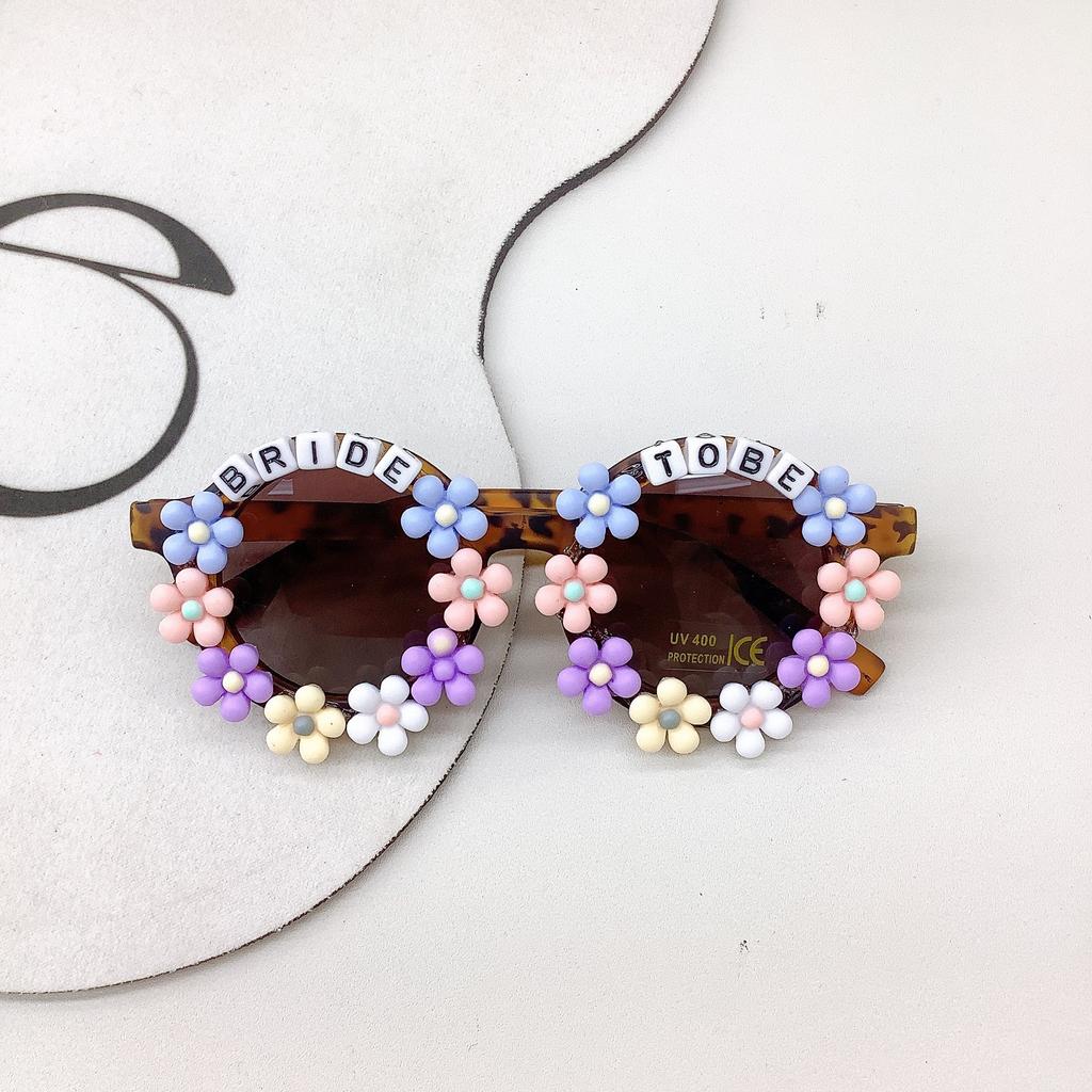 Fashion Diy Children'S Sunglasses Cute Cartoon Girl Concave Sunscreen Uv Protection Sunglasses