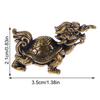 1Pc Retro Brass Mythical Beast Dragon Head Turtle Body Figurines Miniatures Lucky Animal Statue Desktop Ornament Decors
