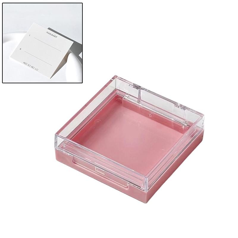 Двухслойный чехол для демонстрации ногтей, прозрачный акриловый чехол для хранения накладных ногтей, многофункциональный контейнер для хранения накладных ногтей
