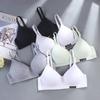 Women Girl Cotton Underwear Bra Wire Free Push Up Lingerie Bralette Brassiere Seamleass Bras