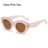 Ins Popular Retro Eyewear Oval Sun Glasses Oversized Sunglasses Sun Glasses Thick Frame