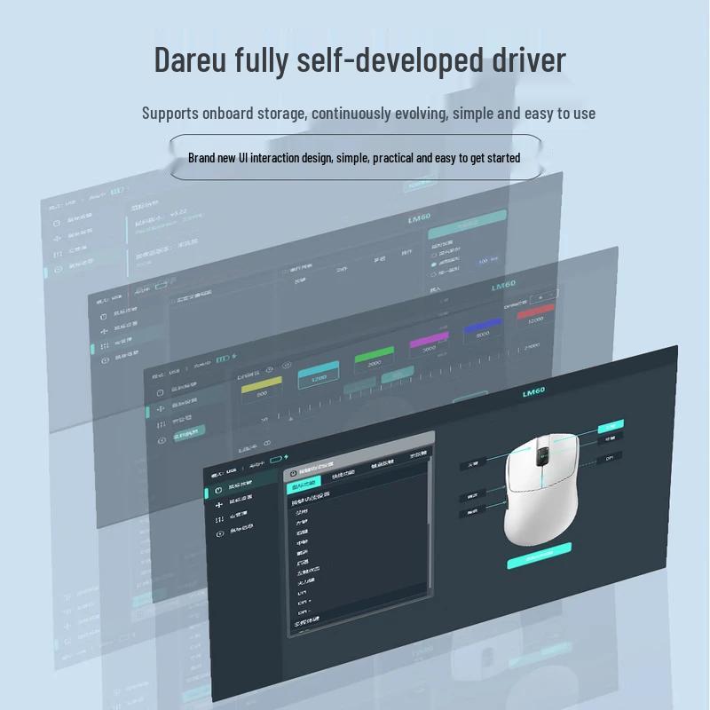 Беспроводная игровая офисная мышь DAREU с тремя режимами