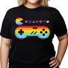 Милые футболки Gamer LGBT Pride Month Gay Lesbian, большие блузки для леди, винтажный образ, футболка Gamer Queer Rainbow Pride