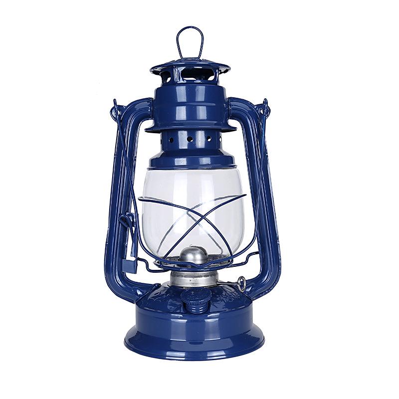 Vintage Iron Hurricane Lantern: Outdoor Kerosene Lamp & Decorative Light for Camping