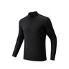 Outdoor Lightweight Fleece Warm Stand Collar Long Sleeve T-Shirt Men Tops 952546406-3