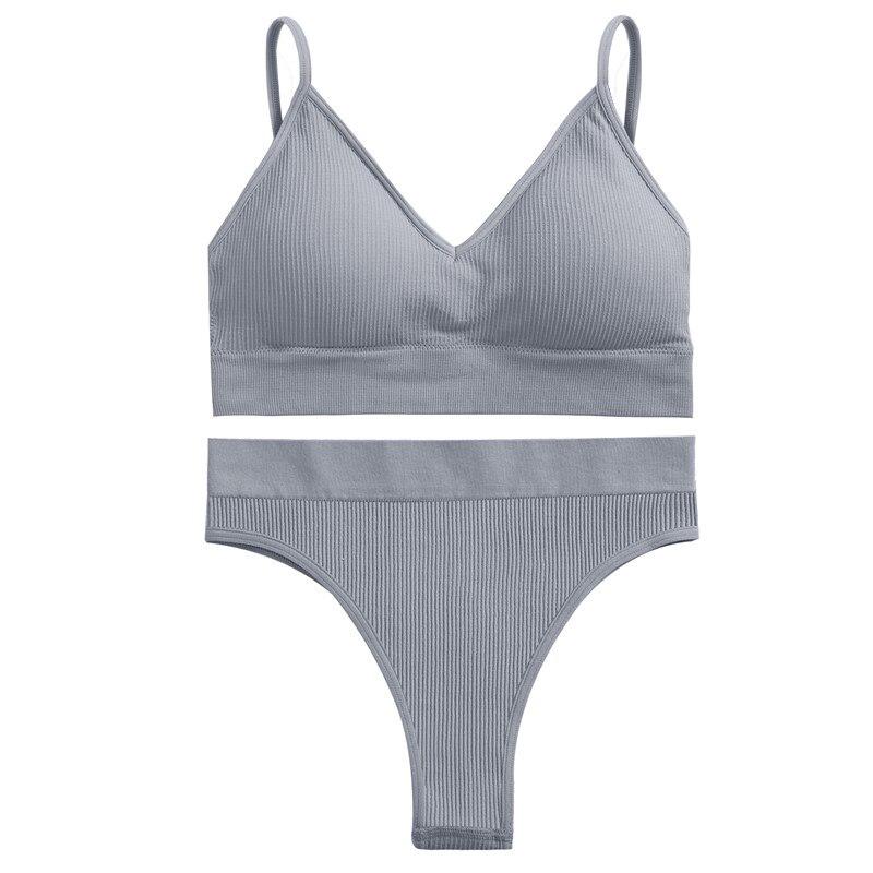 FINETOO Женский бесшовный комплект с бюстгальтером, бюстгальтер + трусики, бюстгальтер для фитнеса, нижнее белье, женские купальники с эффектом пуш-ап, сексуальная майка для девочек