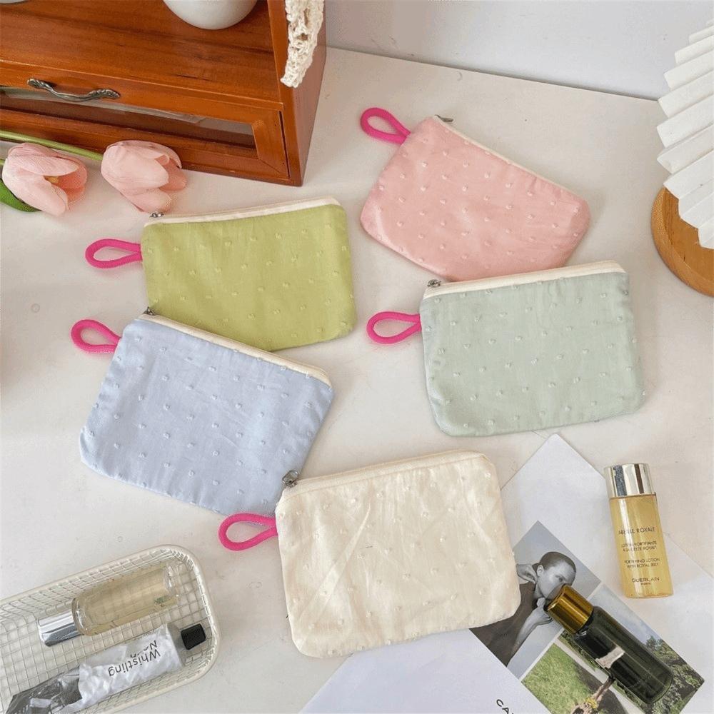 Creative Mini Lipstick Key Cosmetic Bag Zipper Flower Pattern Coin Purse Data Cable Storage Pouch for Women Girls