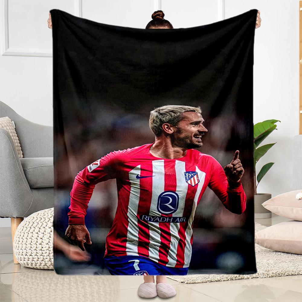 Atletico Madrid Blanket Durable Comfort Great For Couch Bed Picnics Four Seasons Multipurpose Modern Style Ideal Gift For Friends Family Couples Picni