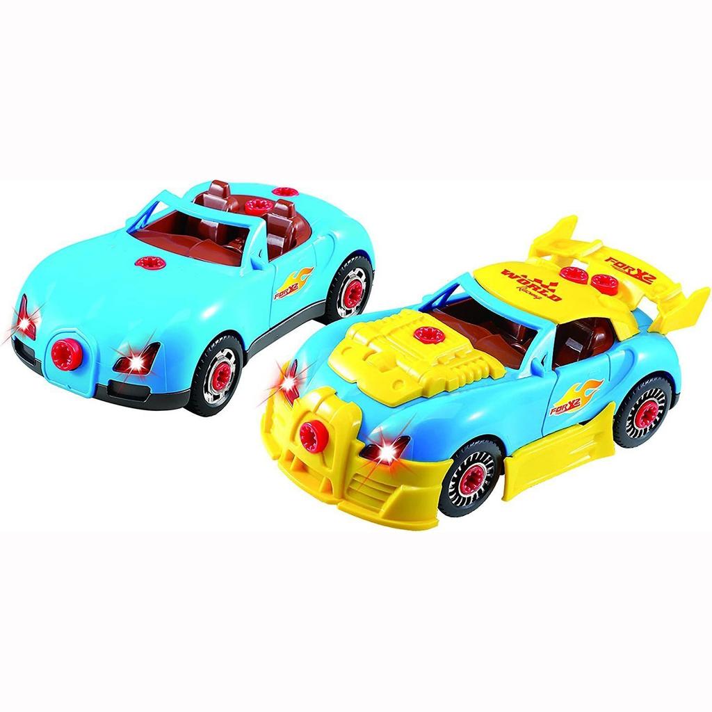 Take Apart Toy Car For 3 4 5 Year Old Boys & Girls – Fun Toy With Working Drill - Build Your Own Car Kit STEM Toy - Realistic Engine Sounds & Lights