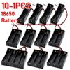 10-1pcs 1 2 3 4 Slot Plastic 18650 Battery Holder with Wire  Black 18650 Battery Storage Box Case for 18650 3.7V Battery