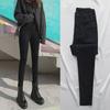 Women's Black High-Waist Slim Fit Elastic Pencil Jeans - 2022 Spring Collection