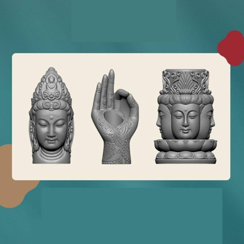 Силиконовая форма для изготовления статуэтки Гуаньинь, форма для литья свечей, DIY, мыло, гипс