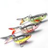 3 Pcs Realistic Swimming Bait Multi Joint Fish Lure Bait for Freshwater Saltwater Fish with 2 Treble Hooks