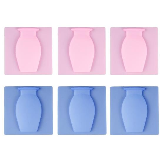 3/6 шт. настенное крепление силиконовая ваза многоразовая самоклеящаяся для дома, офиса, внутреннего холодильника, окна