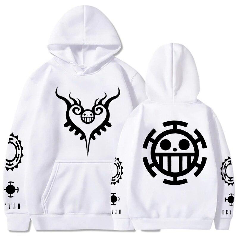 Fashion Anime One Piece Hoodie Loose Unisex Hoodie Law Printing Pullover Long Sleeves Hoodies