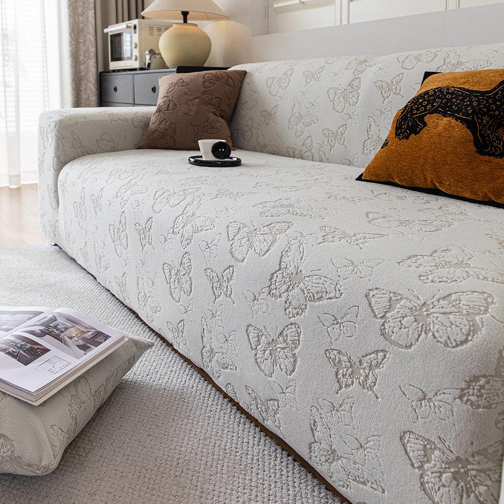 Новый эластичный жаккардовый бархатный чехол для дивана Универсальный набор Всесезонный Универсальный Ткань Чехол устойчивый к царапинам для кошек