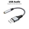 HdoorLink Аудио-адаптер с разъемом USB на 3,5 мм для настольных компьютеров и ноутбуков, внешняя звуковая карта, микрофон, аудиоадаптер