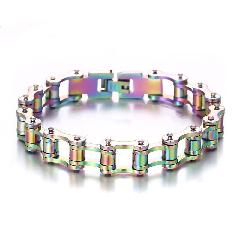 Байкерский мужской браслет из нержавеющей стали, цепочка для мотоцикла, велосипеда, браслеты, ювелирные изделия