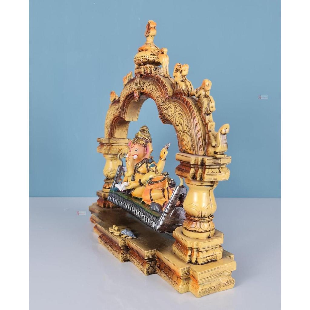 1 штука Премиальная декоративная статуэтка и идолы Господа Ганеши для дома, офиса и пуджи для фестивалей, свадеб и особых случаев