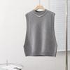 Vest Female Round Neck Design Sense Knitted Tank Women Korean Edition Foreign Loose and Versatile Outwear Vest Female