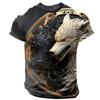 Funny 3D Wolf Pattern T Shirt For Men Hip Hop Trend Harajuku Streetwear Fashion Animal Print Tees Casual O-neck Short Sleeve Top