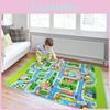 Colorful Children's Road Map Kids Play Mat Ideal For Race Car Fun In Nursery