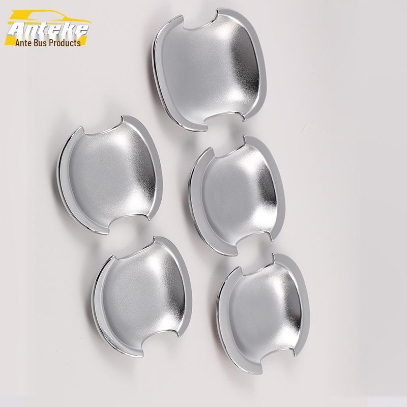 Compatible Door Bowl Sequin Protective Stickers for 08-13 RAV4 - Electroplated, Anti-Scratch, Wear-Resistant Decorative Frame.