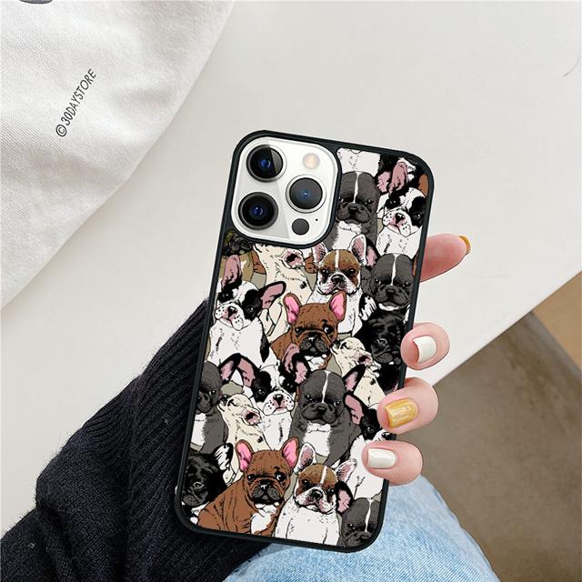 Чехол для телефона с французским бульдогом Для iPhone 17 Air 15 16 Чехол 11 13 14 Pro Max 12 Plus Max Fundas