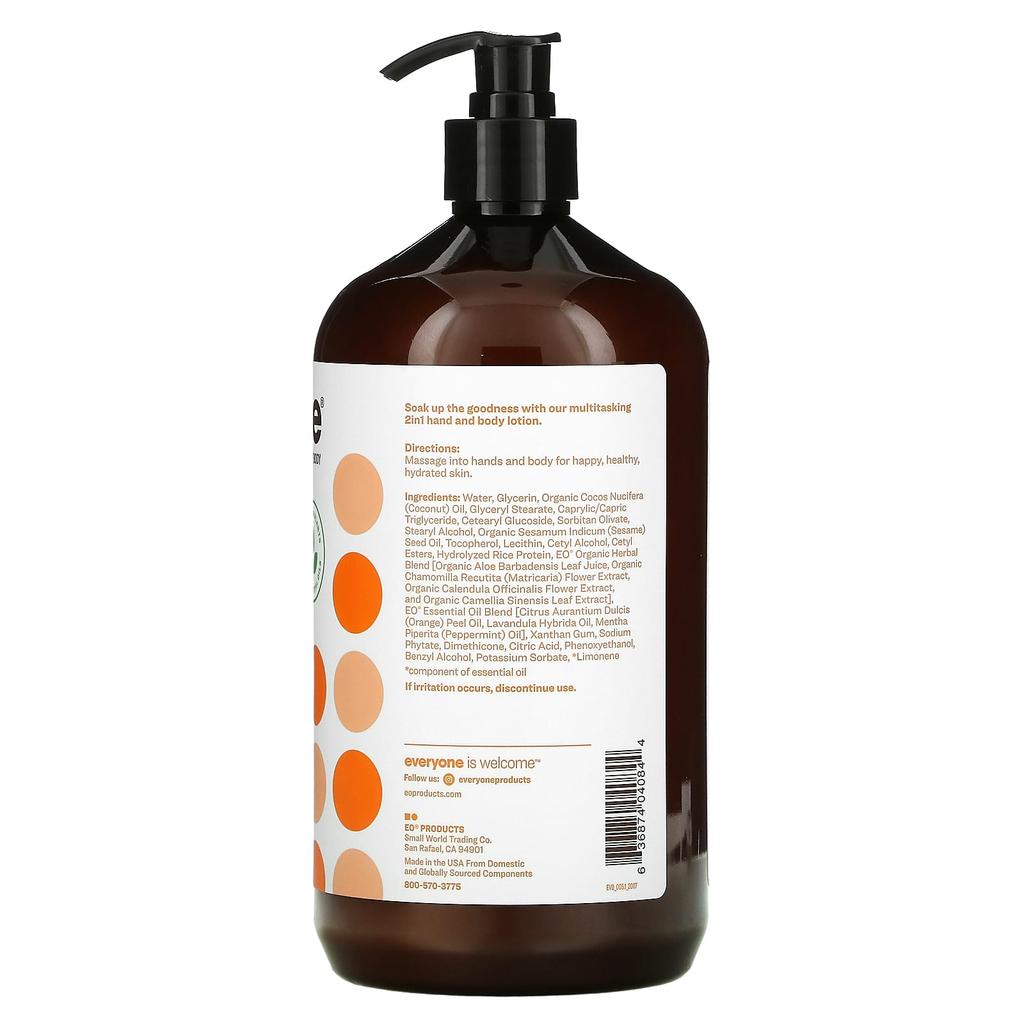 Everyone Nourishing Hand & Body Lotion, Citrus + Mint, 32 Fl Oz (946 Ml)
