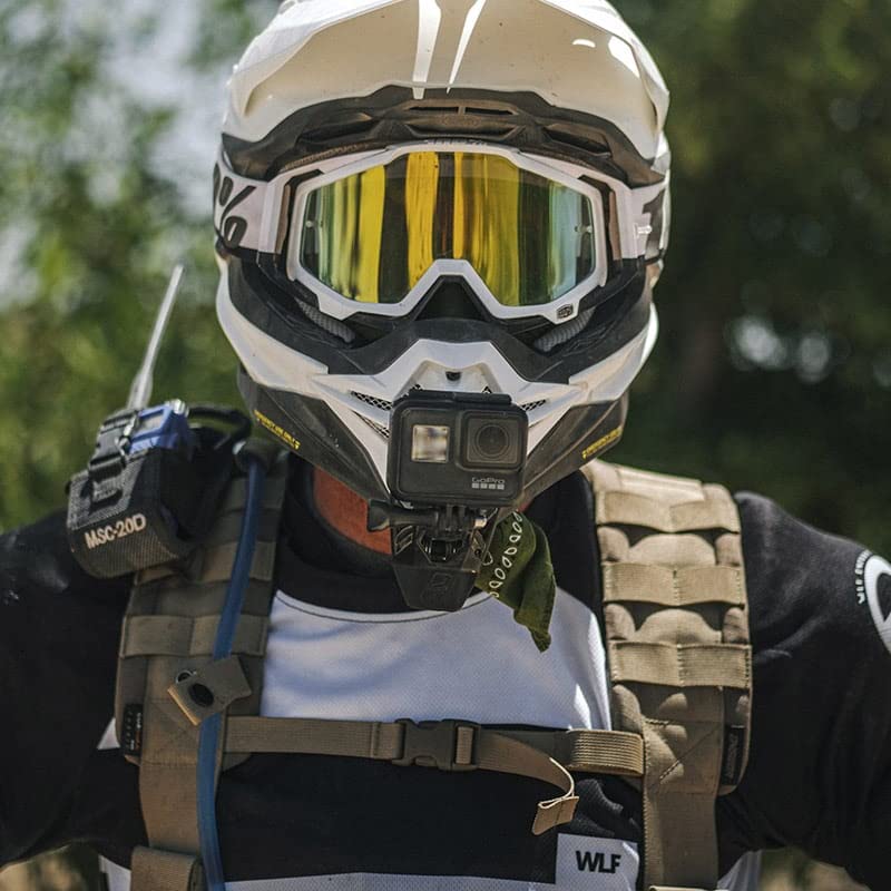 Mount That Shake or Shift Just by Clipping It To Your Dango Design Gripper Mount Bike Helmet Chin Mount Accessory Compatible with Action Cameras