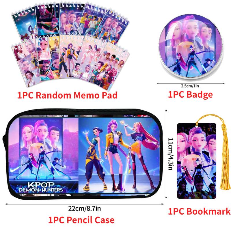 Demœ Hunters DIY Stickers Set Puzzle Face Changing Stickers Kpop DIY Phone Laptop Luggage Skateboard Graffiti Decals Kids Gift