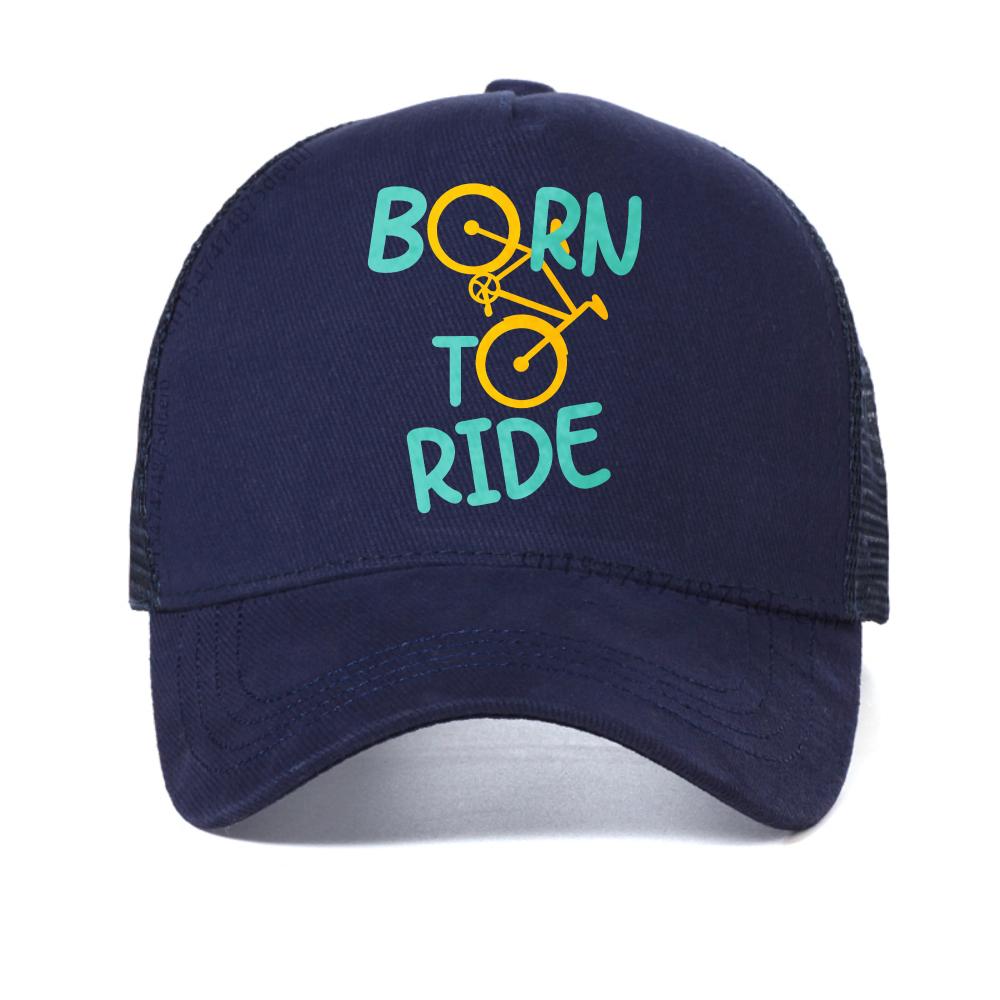 Кепка с принтом 'Born To Ride' Повседневная летняя Для унисекс Женская модная кепка-snapback Дышащие летние кепки регулируемая сетка Кепка-тракер