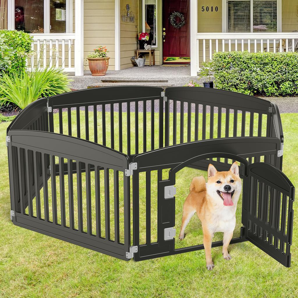 6 PanelDog Playpen Safe & Secure Indoor/Outdoor Pet Fence | Folding & Portable | Ideal for Small To Medium Dogs | Easy To Clean