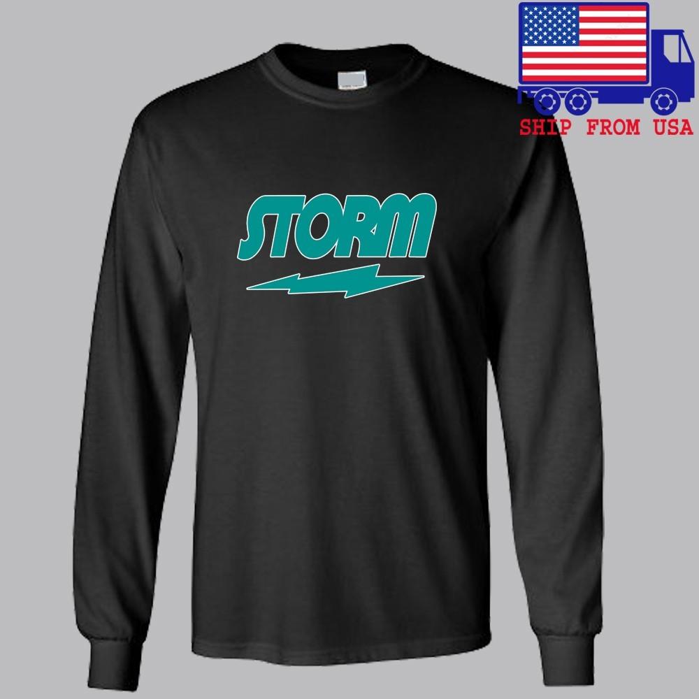 Storm Bowling Black Size S2XL Unisex T-Shirt