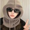 Winter Windproof Scarf Woolen Hat for Women, Cute and Warm Ear Protection Hat