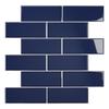 VEELIKE Set of 24 Tile Remake Tile Remake Tile Wall Mosaic Tile Navy Heat Stain Waterproof Child Scandinavian DIY Interior Stickers, Stickers,