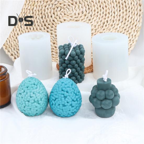 Силиконовая литейная форма с антипригарным покрытием, модная вертикальная волнистая форма, форма для литья свечей в форме яйца