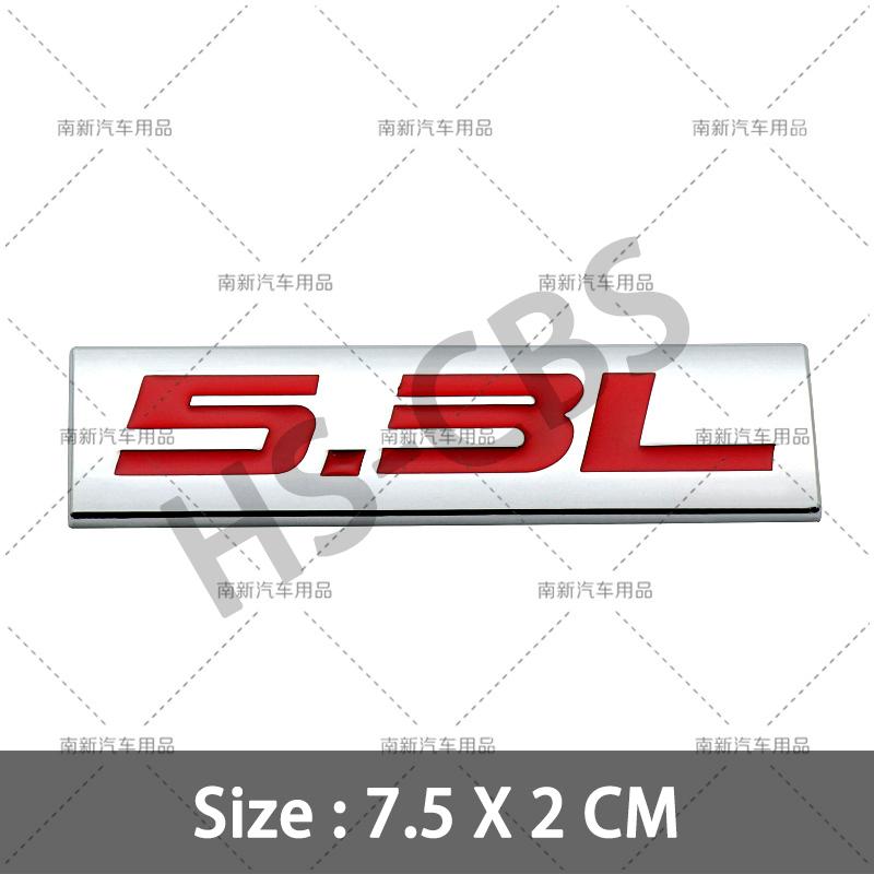 fsbn3 3D Metal 4.0L 4.6L 4.7L 5.0L 5.3L 5.7L Car Rear Trunk Emblem Badge For Jepp Dodge Volvo Ford Cadillac Chevrolet Honda Toyota