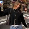 Женский вязаный кардиган с круглым вырезом и длинным рукавом в европейском стиле - Коллекция Осень/Зима 2025
