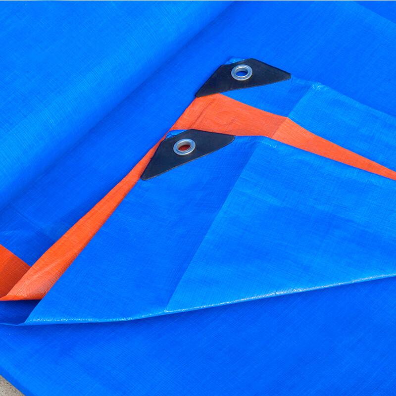 Thickened Blue-Orange Outdoor Waterproof Plastic Tarp