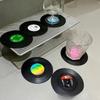 6pcs Record Retro Vinyl CD Pads Plate Insulation Pads Coffee Coaster Heat -Resistant Placemats Non Slip Kitchen Accessories Tool